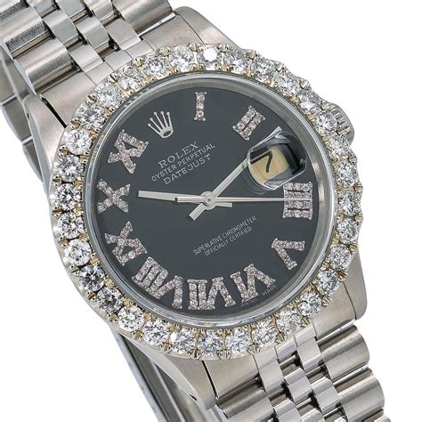 rolex diamond numbers datejust oyster perpetual36|Rolex Datejust 36 with diamonds.